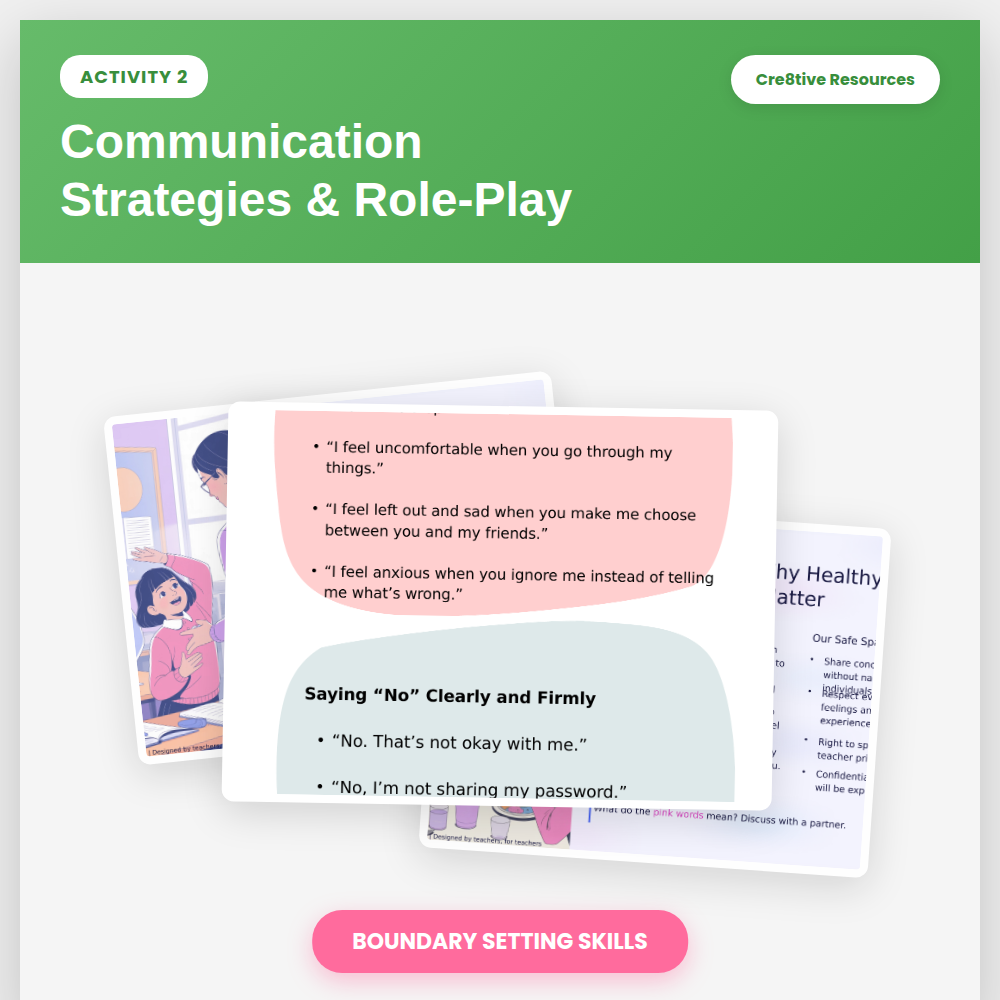 Cre8tive Resources - Building Safe and Healthy Relationships